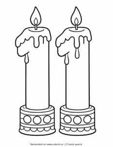 Number eleven candles coloring page