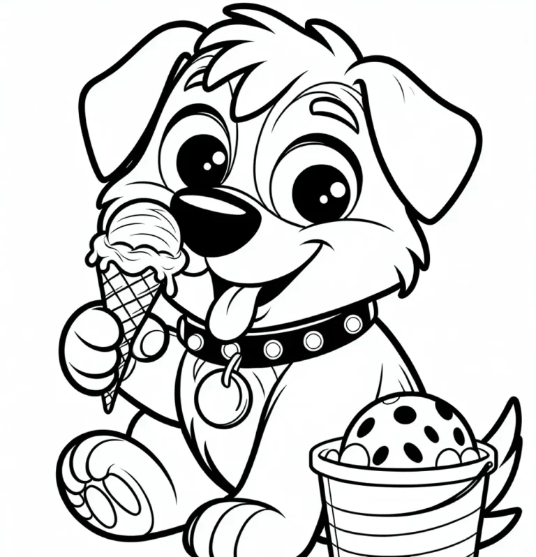 Cartoon Coloring Page created with AI