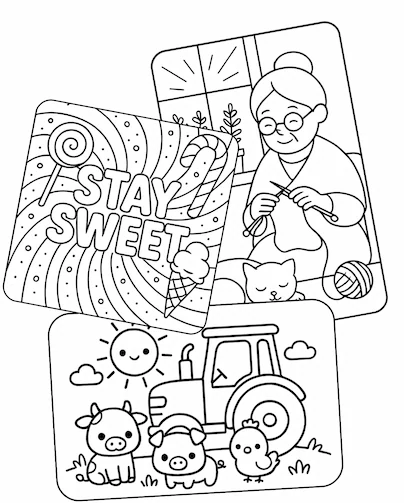 images generated with the ai coloring book generator