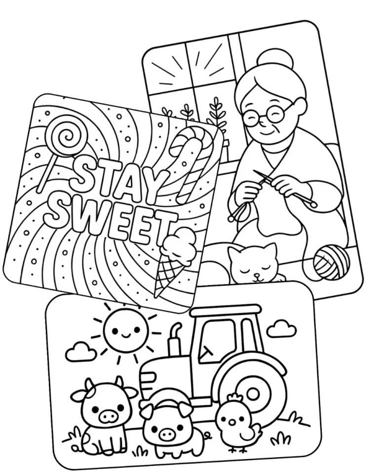 Coloring pages generated with Colorin AI