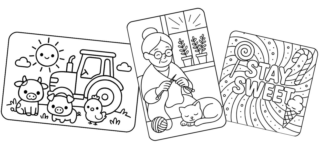 images generated with the ai coloring book generator