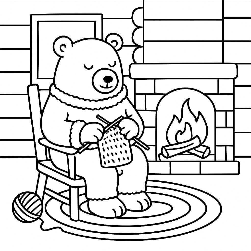 cute bear coloring sheet