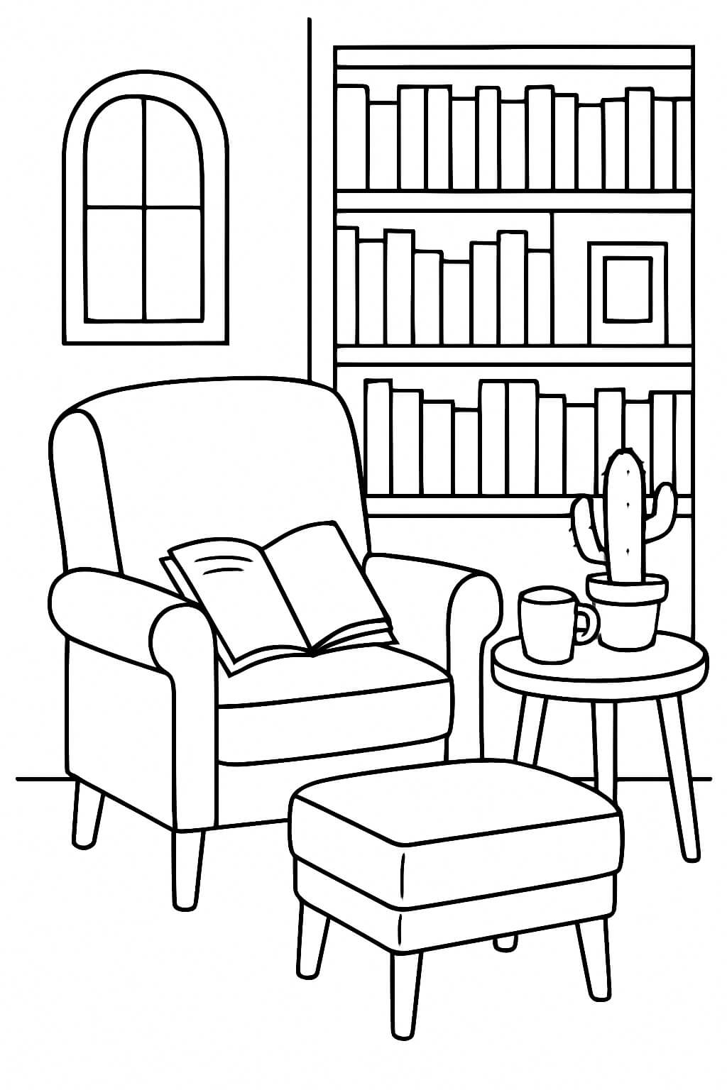cozy corner coloring page