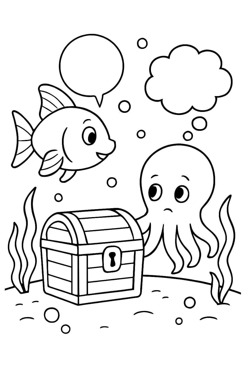 Speech bubble coloring page