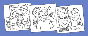 makeup artist coloring pages generated with Colorin AI