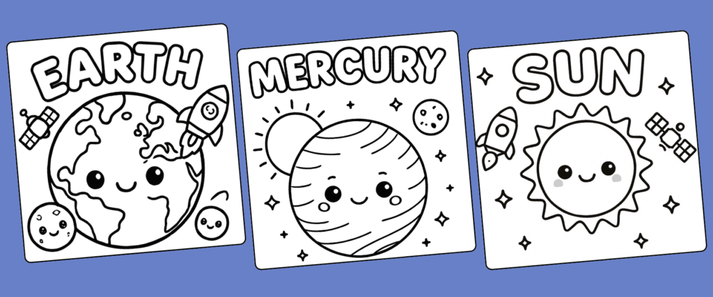 solar system coloring pages