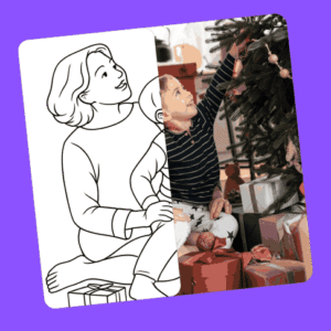 make personalized christmas coloring pages with ai