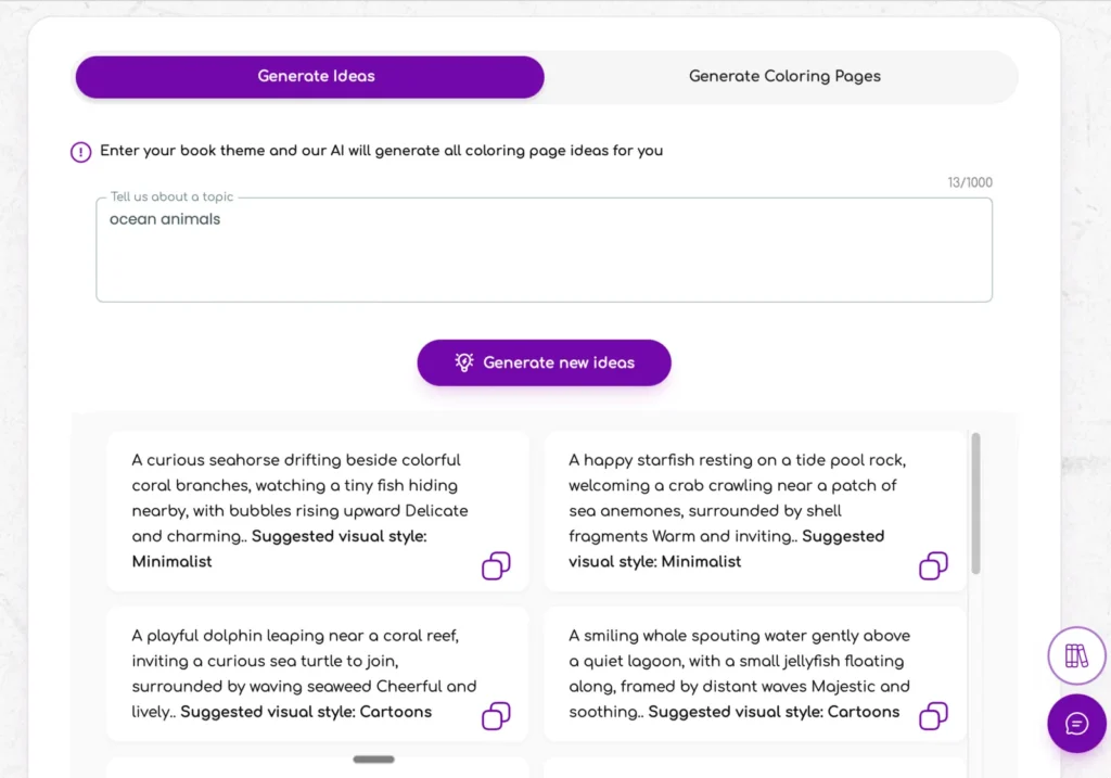 generate prompts with colorin AI