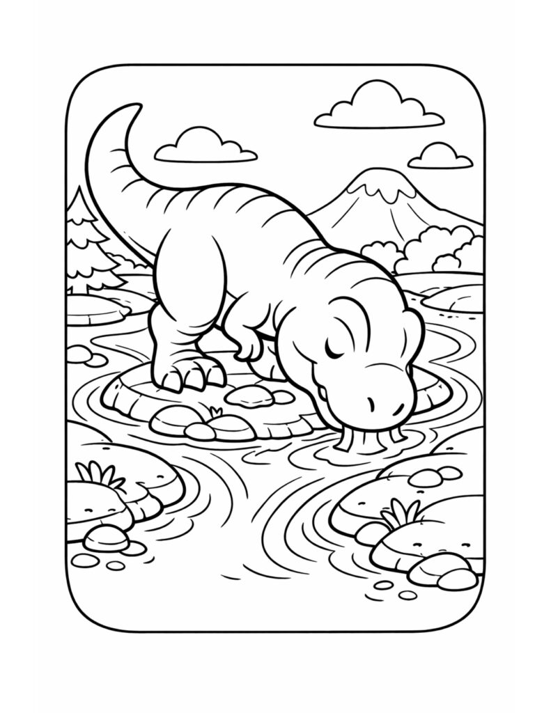 dinosaur-drinking-from-a-river