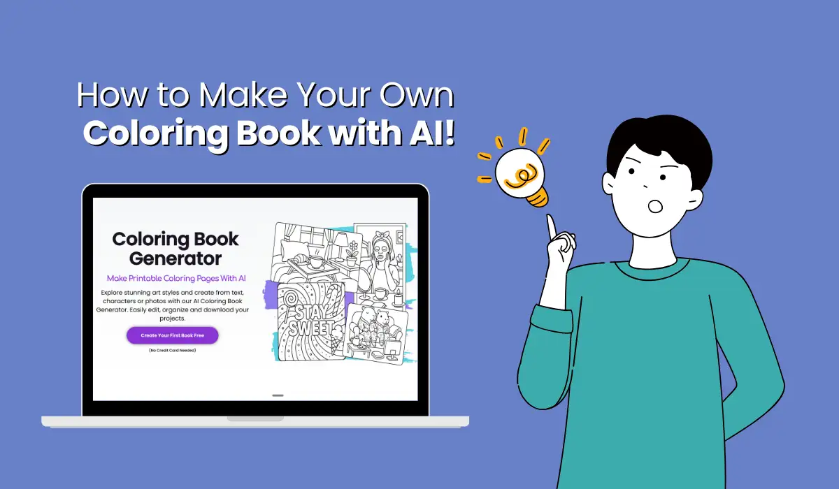 Create your own coloring book with AI using an online coloring book generator
