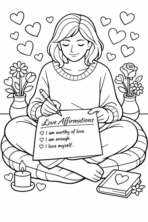 self care coloring page